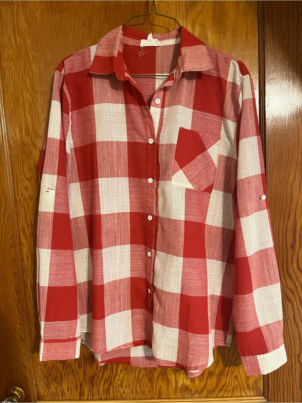 ADORA Red and White Buffalo Check Shirt
